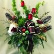 Large Christmas Vased with Pinecones